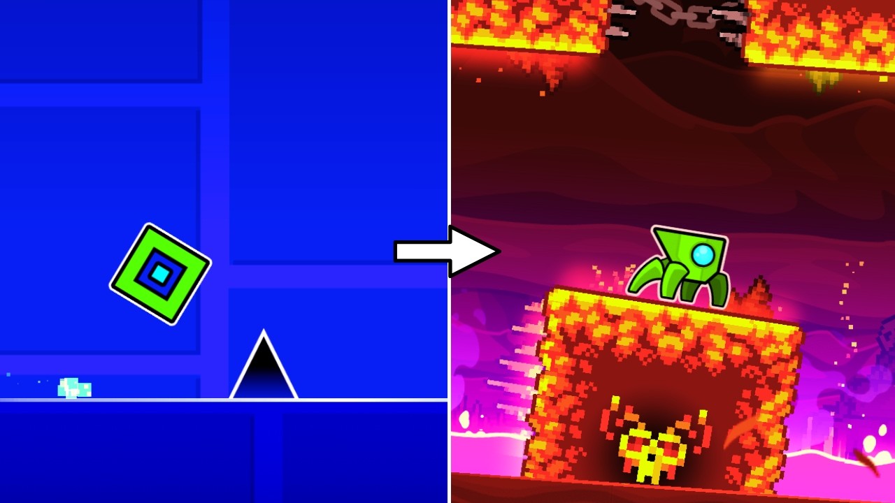 All Main Levels Into ONE GIANT LEVEL! (Stereo Madness - Dash)