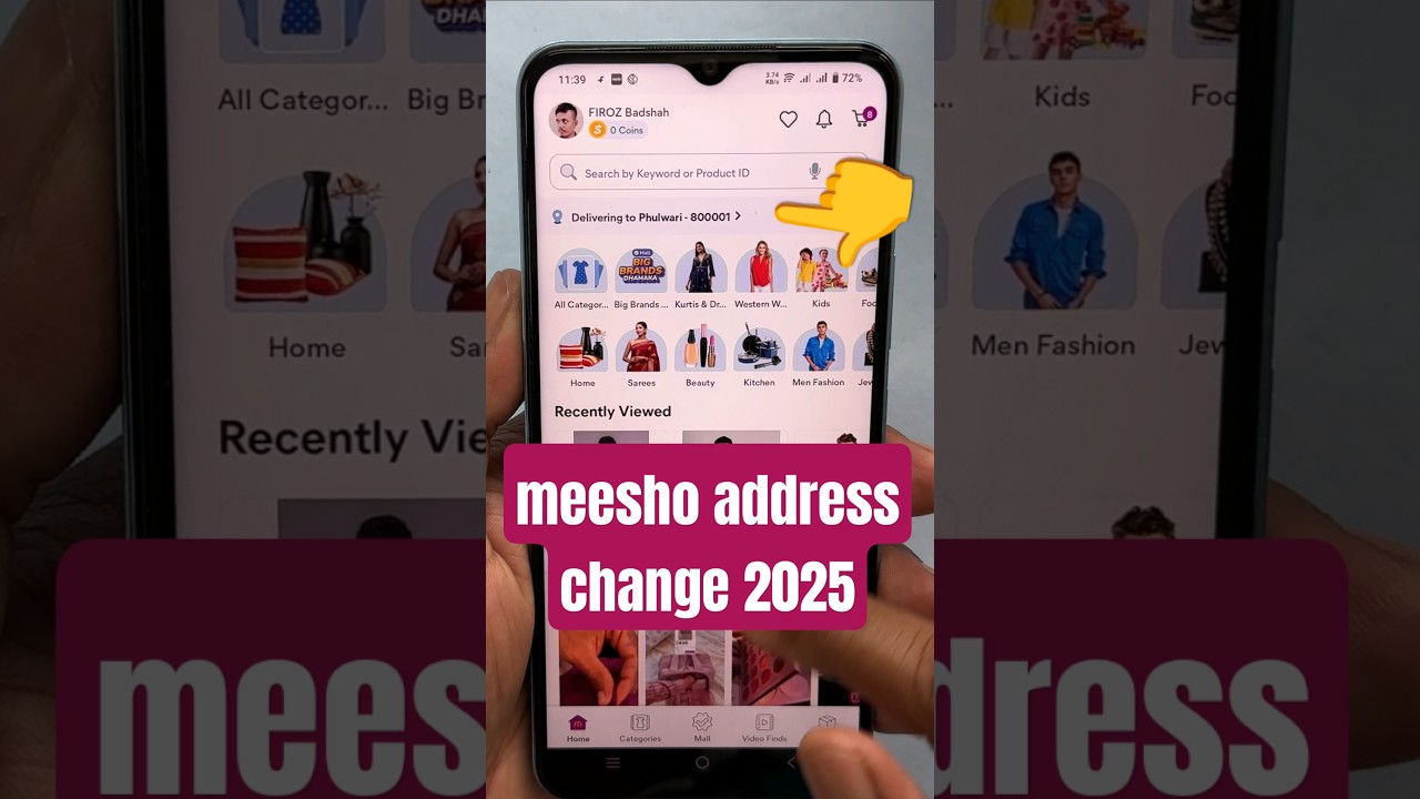 meesho address change 2025 | meesho address change Kaise kare 2025 | #meesho #youtubeshorts #shorts