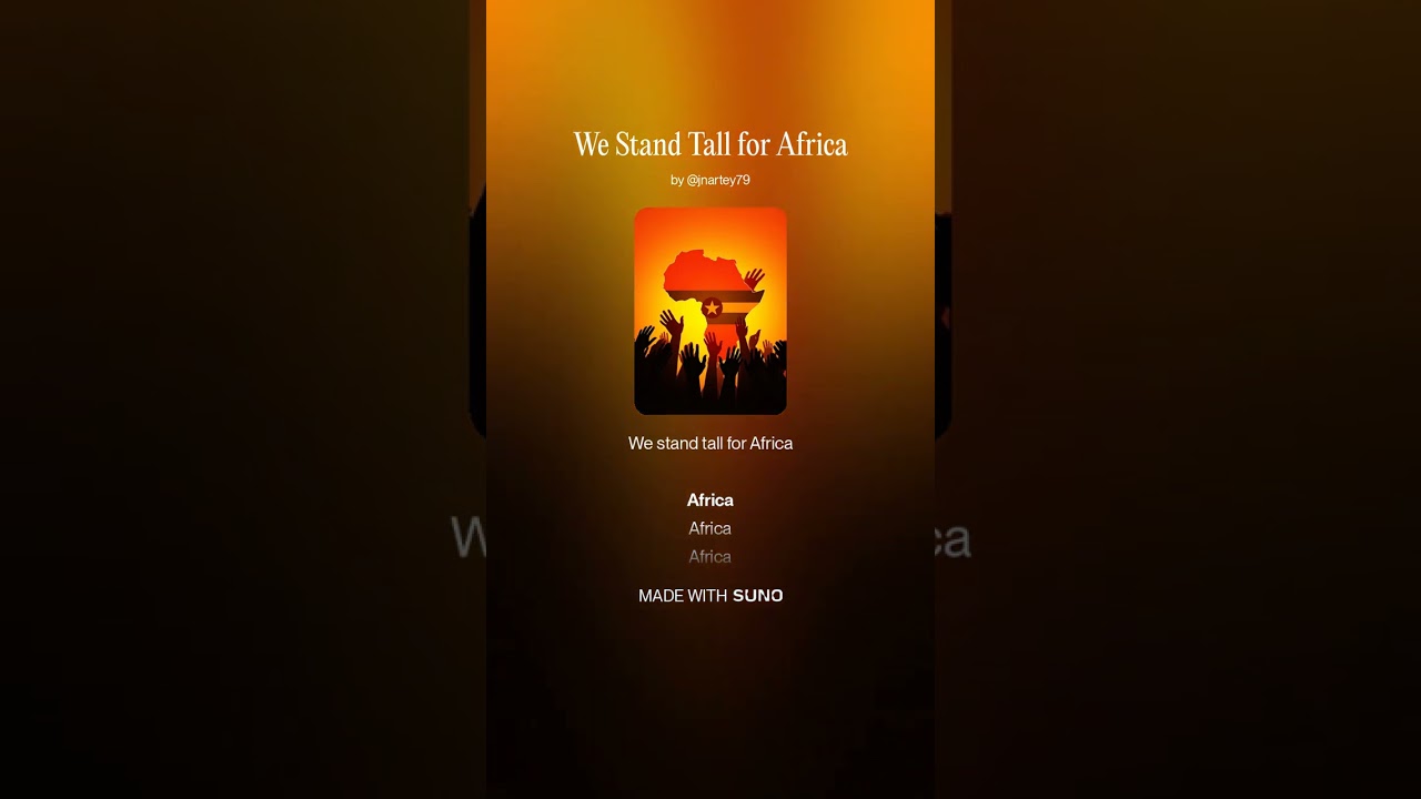 We Stand Tall for Africa (Afro Pop)