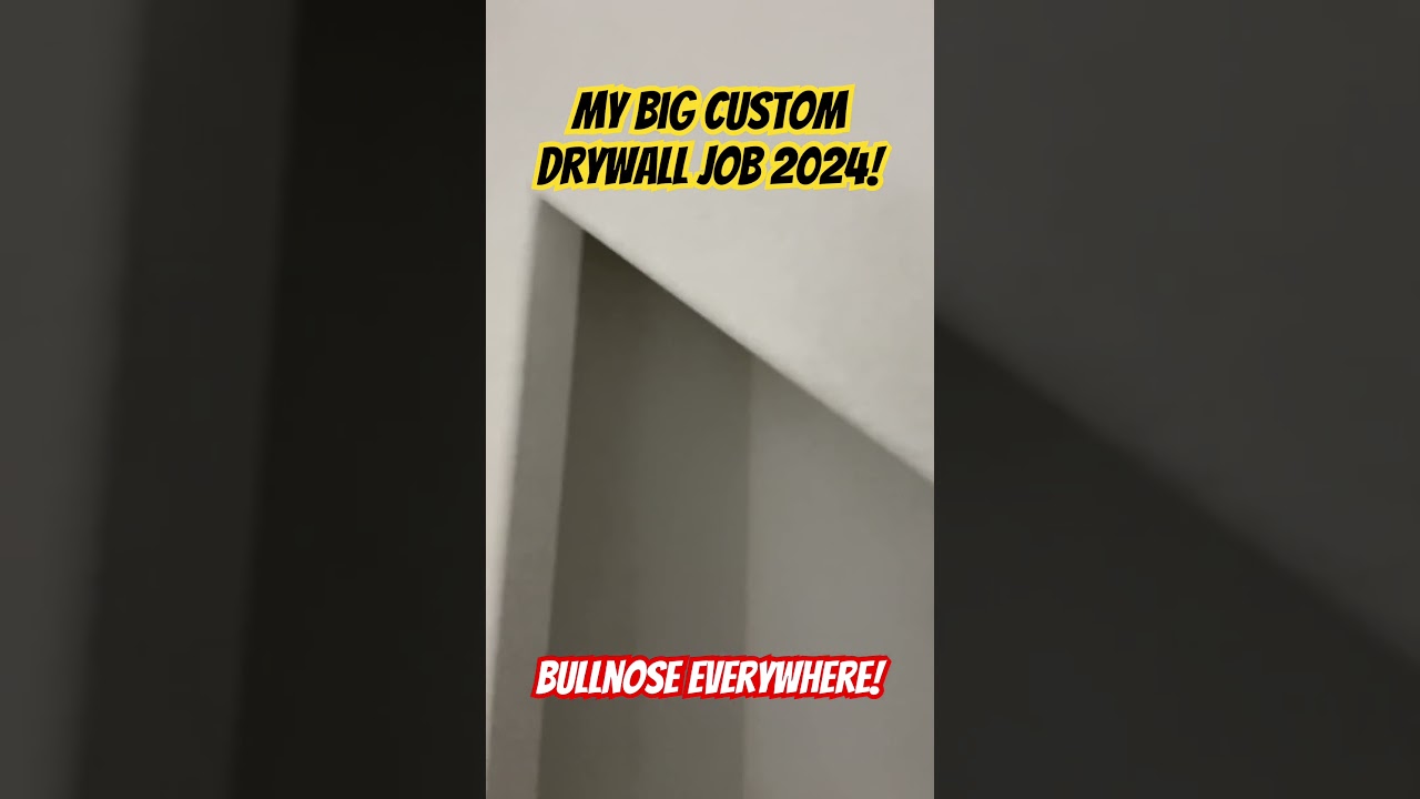 Custom drywall job 2024! Bullnose everywhere! #smoothfinish #diy #texture #diypatch #howtotape #adu