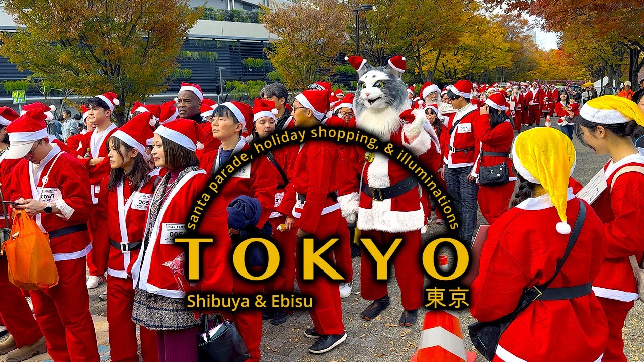 Tokyo Christmas 2025: Santa Parade, Holiday Shopping, Christmas Illuminations | ASMR Silent Vlog