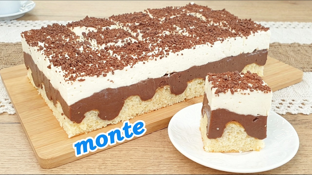 Niesamowicie pyszne ciasto MONTE z budyniem 👌 rozpływa się w ustach i zawsze się udaje 👍 budyniowiec