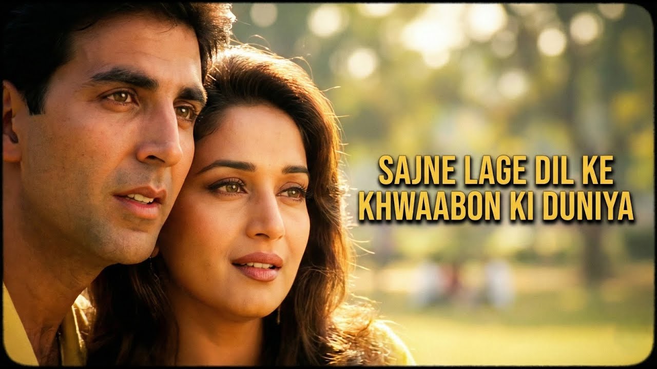 New song | Sajne Lage Dil Ke Khwaabon Ki Duniya | 90s Love Song | Akshay & Madhuri Vibes