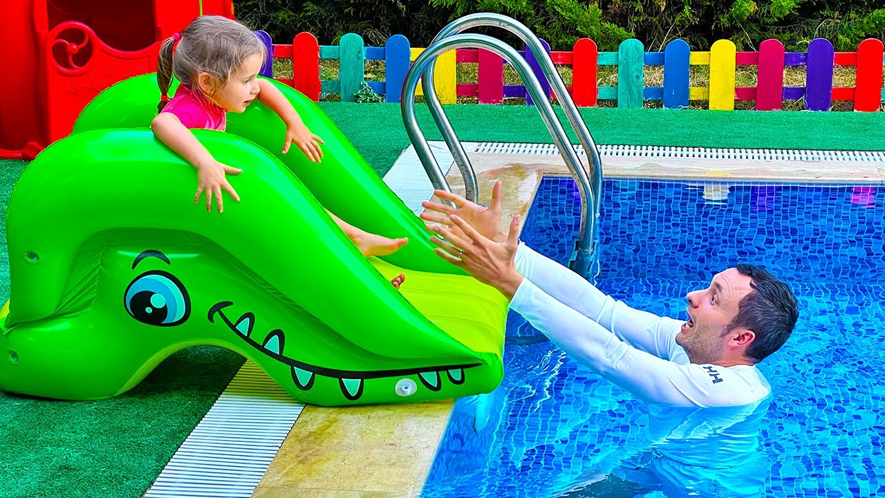 Swimming in the Kids Pool | Song for Kids and Funny Stories