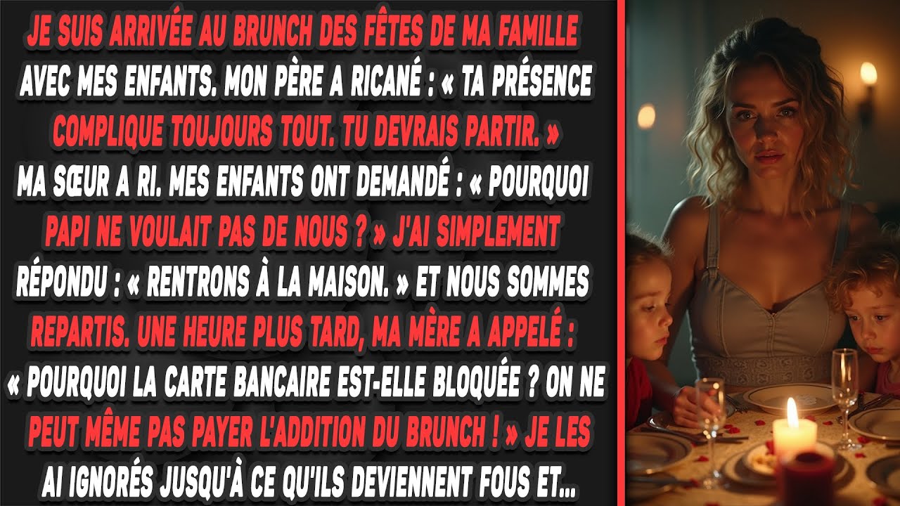 Mon père me chasse du brunch de Noël, alors je bloque leur carte. La suite va vous choquer.