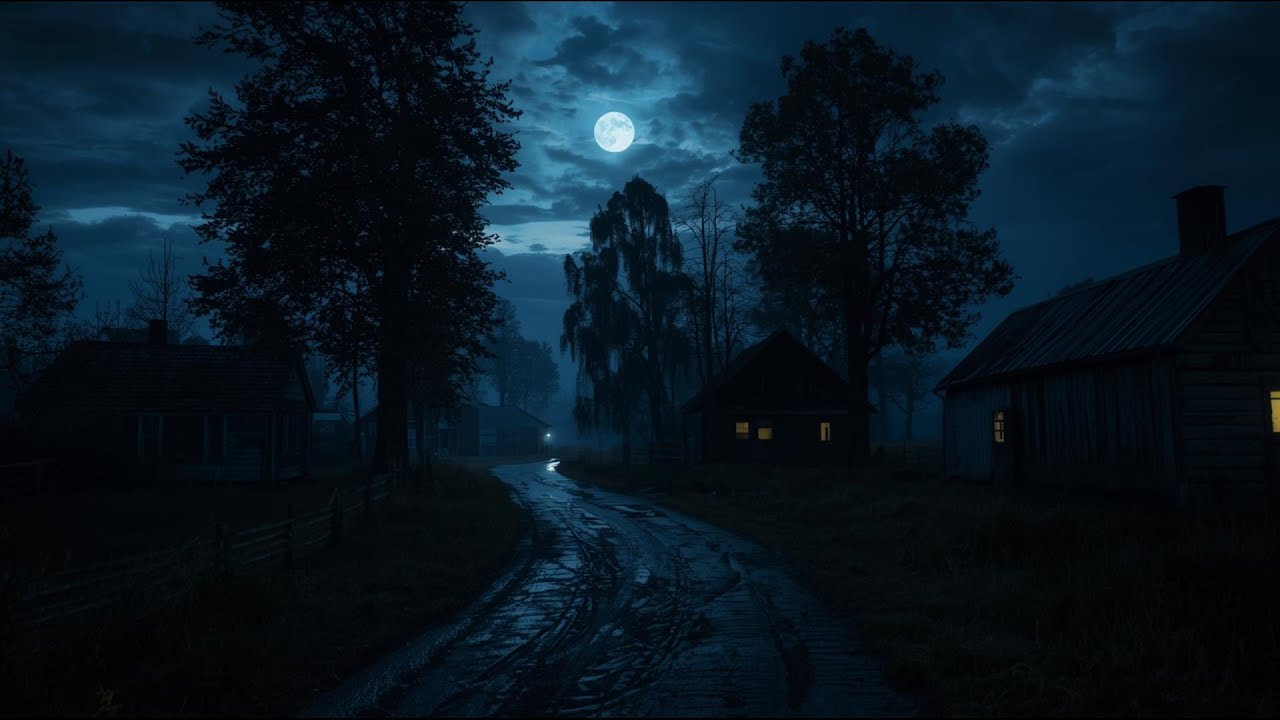 Cozy Night Rain ASMR | Deep Sleep Ambience for Insomnia Relief - Rural Village