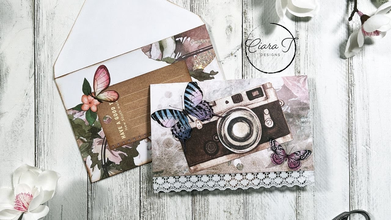 Decorated PenPal Pocket and Matching Envelope | One Sheet Wonder | Happy Mail | Flat Mailer