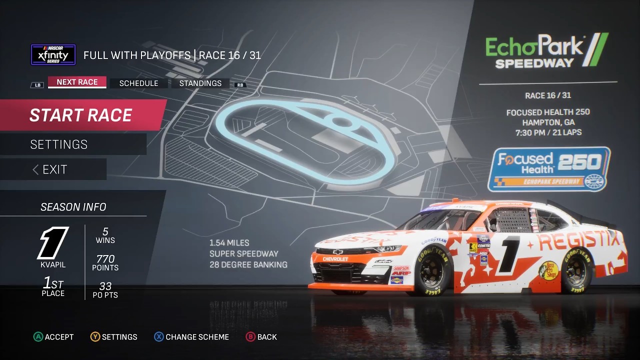 NASCAR 25 - Carson Kvapil Championship Mode - Race 16/31