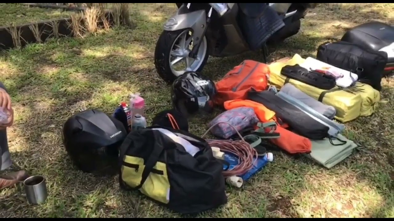 КАК УПАКОВАТЬ ПРОСТОЕ КЕМПИНГОВОЕ СНАРЯЖЕНИЕ НА МОТОЦИКЛ NMAX #motocamping #motovlog #campingceria