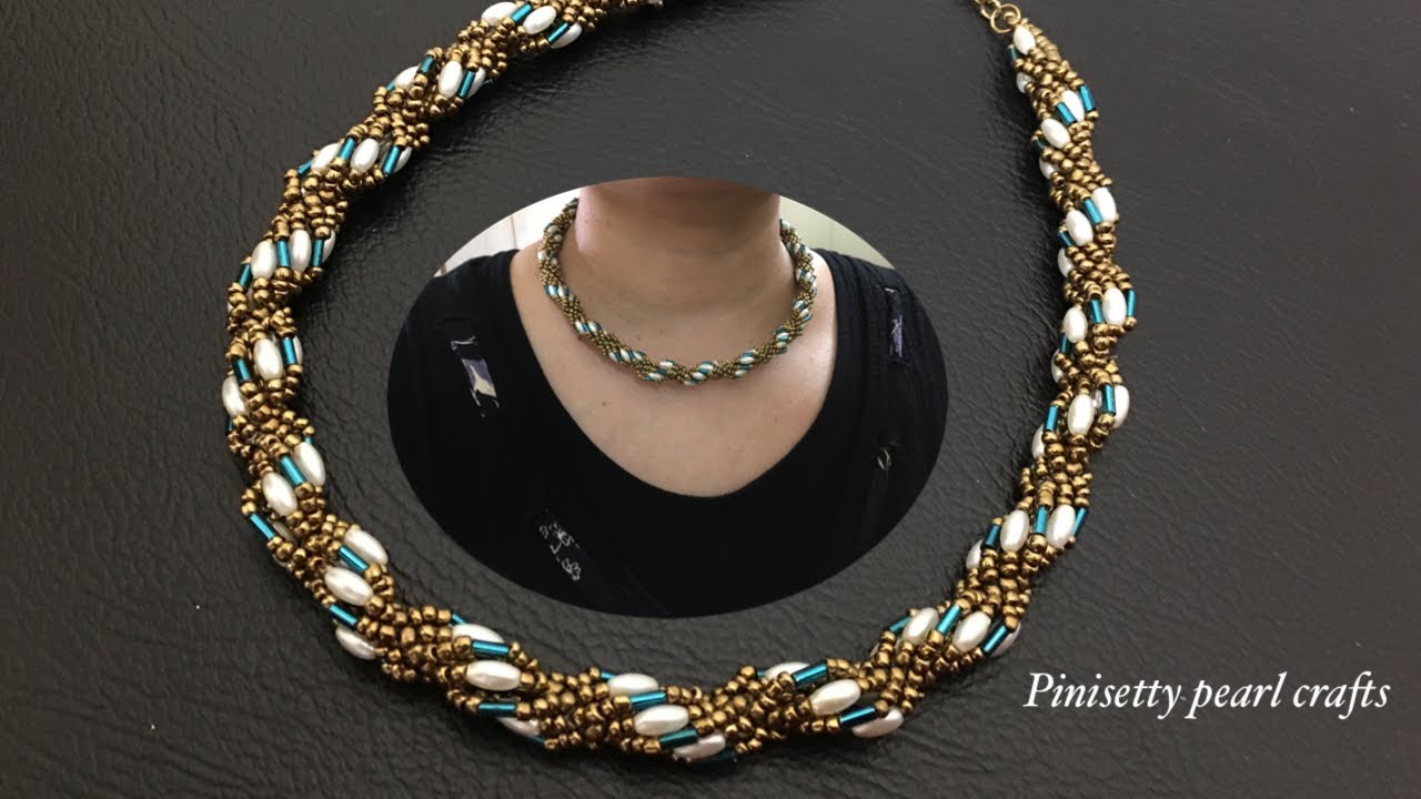 How To Make Spiral Beaded Rope/Bugle Bead Twisted Spiral Rope Necklace/Spiral Rope Seed Bead Pattern