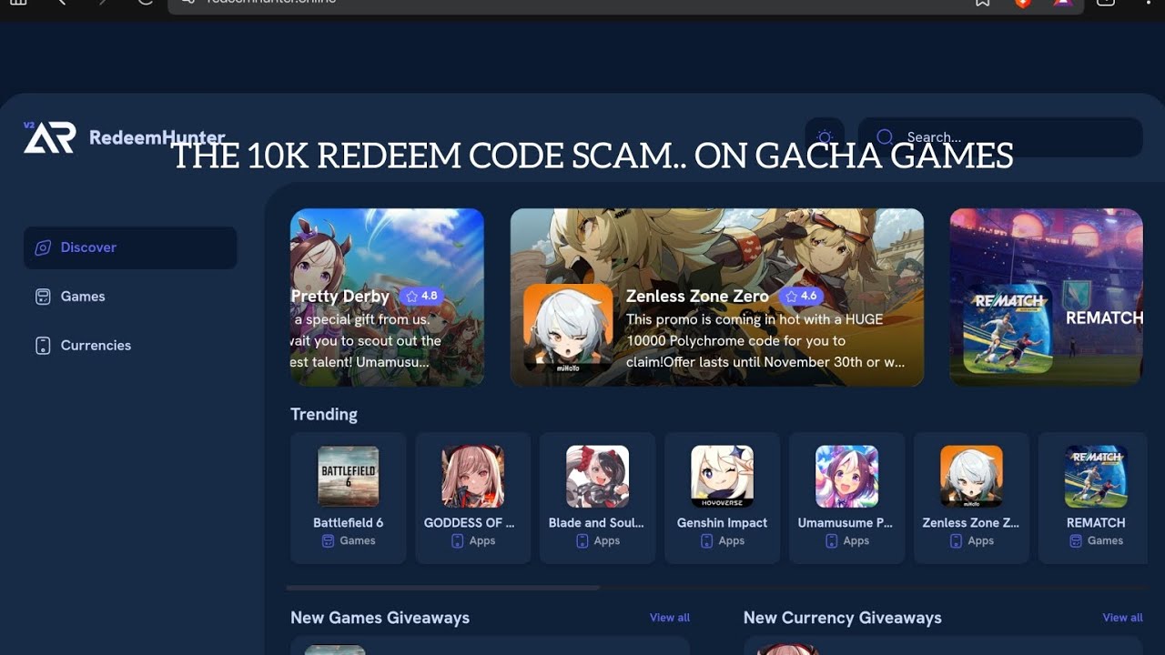 THEY SCAMMING WITH REDEEM CODES, THE REDEEM CODE SCAM..