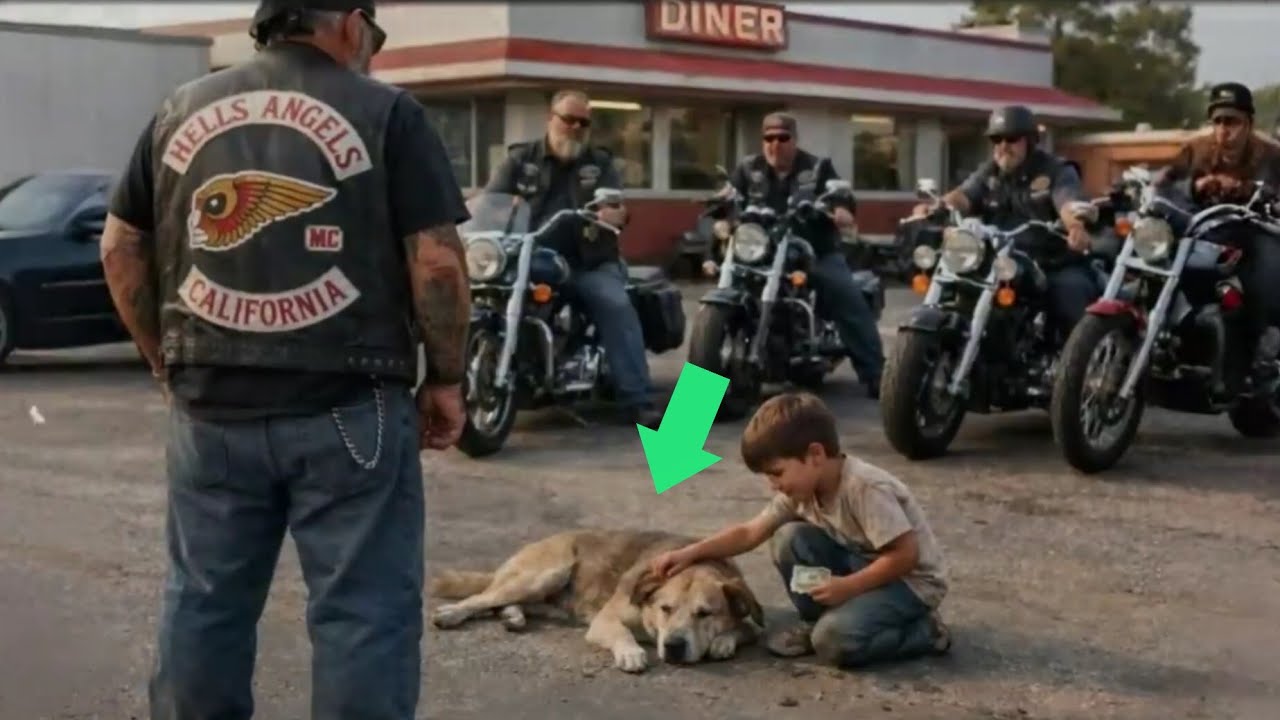 Little Boy Sold His Bike To Buy Food for Stray Dogs - What 125 Hells Angels Did Left Him Speechless.