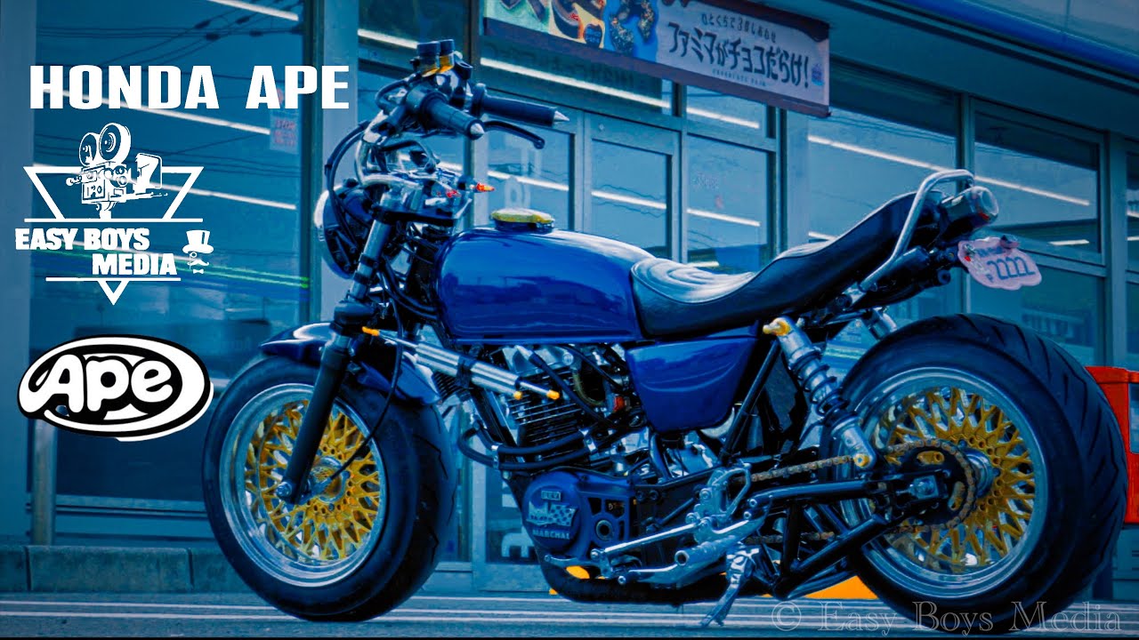 【4mini】 ワンオフ削り出しホイールでキメたフルカスタムエイプ【HONDA ape】