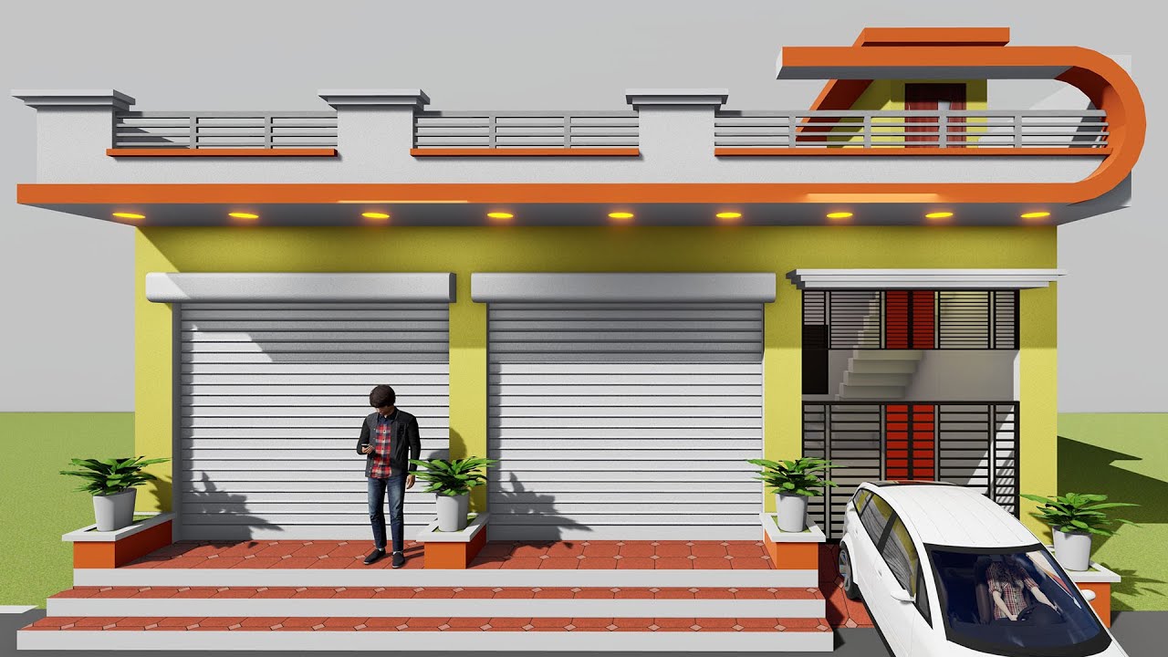 आगे दुकान पीछे अच्छा सा मकान 29 by 36 dukan or makan ka naksha 29x36 ghar ka design