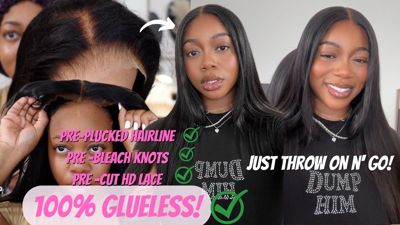 NO PLUCKING! NO BLEACHING! 100% GLUE-LESS PRE-CUT HD LACE | AFFORDABLE EVERYDAY WIG  FT CURLYME HAIR