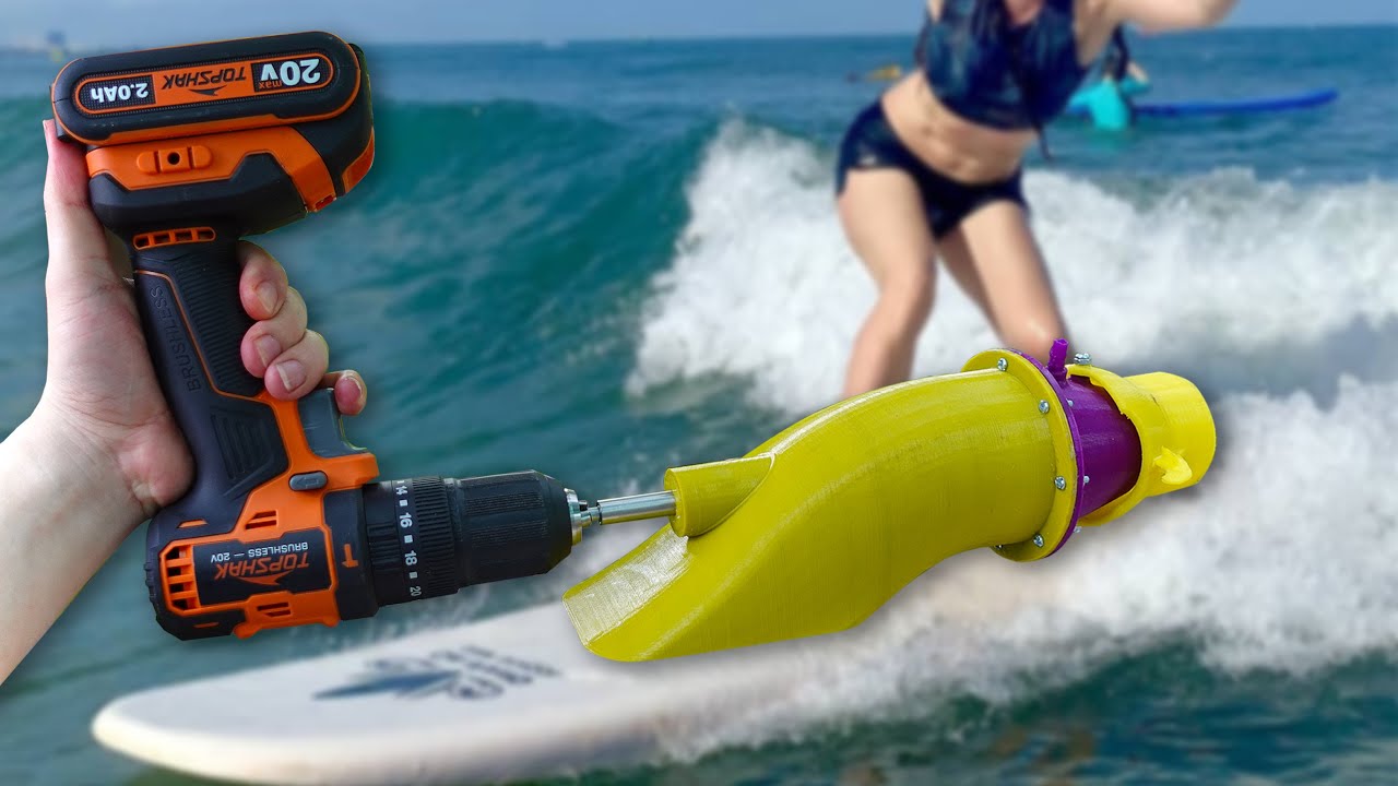 Chốt kèo 650k chế động cơ turbo jet cho Sà Lan mồ hình Test thử với motor 775 và khoan 3 pha