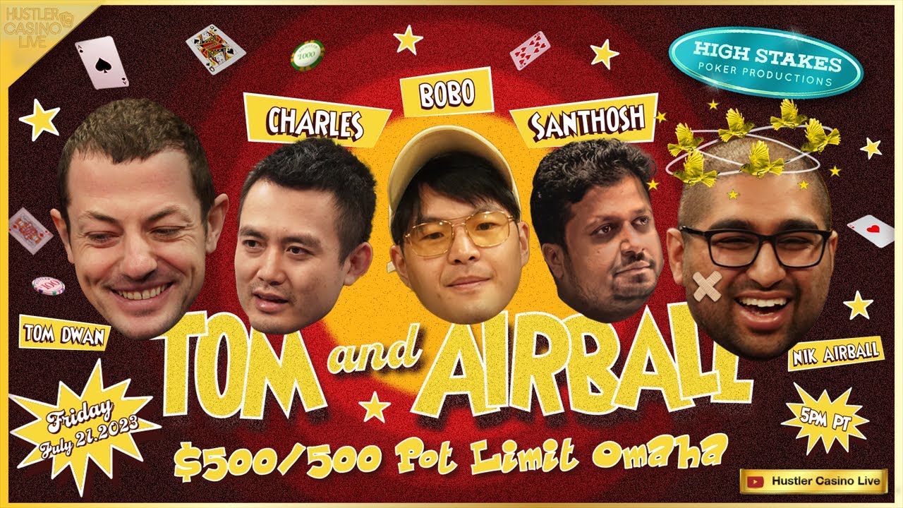 Tom Dwan, Nik Airball, Santhosh, Charles & Bobo Play $500/500 PLO!! Commentary by Joey Ingram