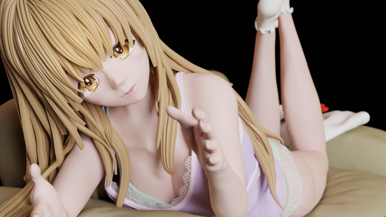 Blenderで真昼さん作ってみた