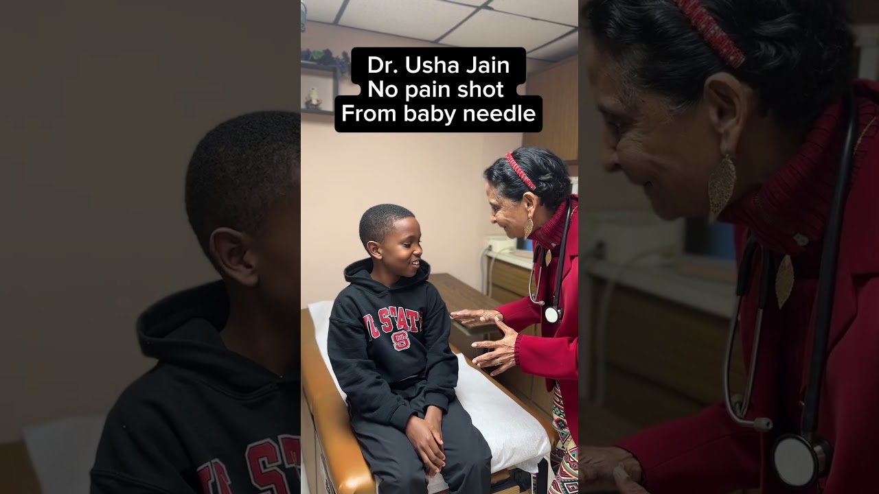 No pain shot from baby needle by Dr. Usha Jain..#drushajain #Shot #BabyNeedle