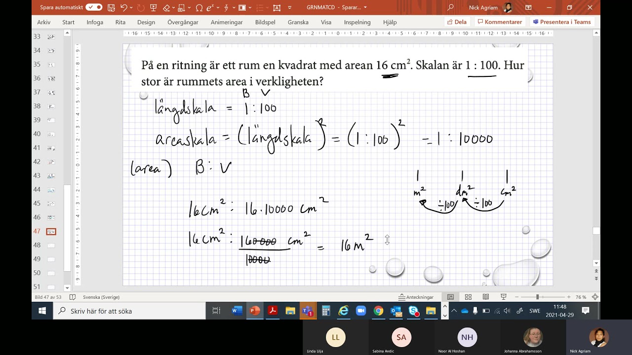 Matematik grundvux delkurs 4 - Längd- area och volymskala