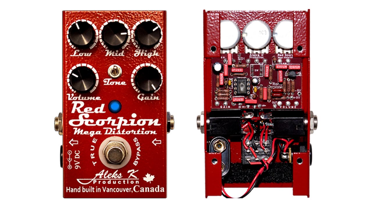 RED SCORPION MEGA DISTORTION IN ACTION - New High Gain Distortion pedal from Aleks K Production