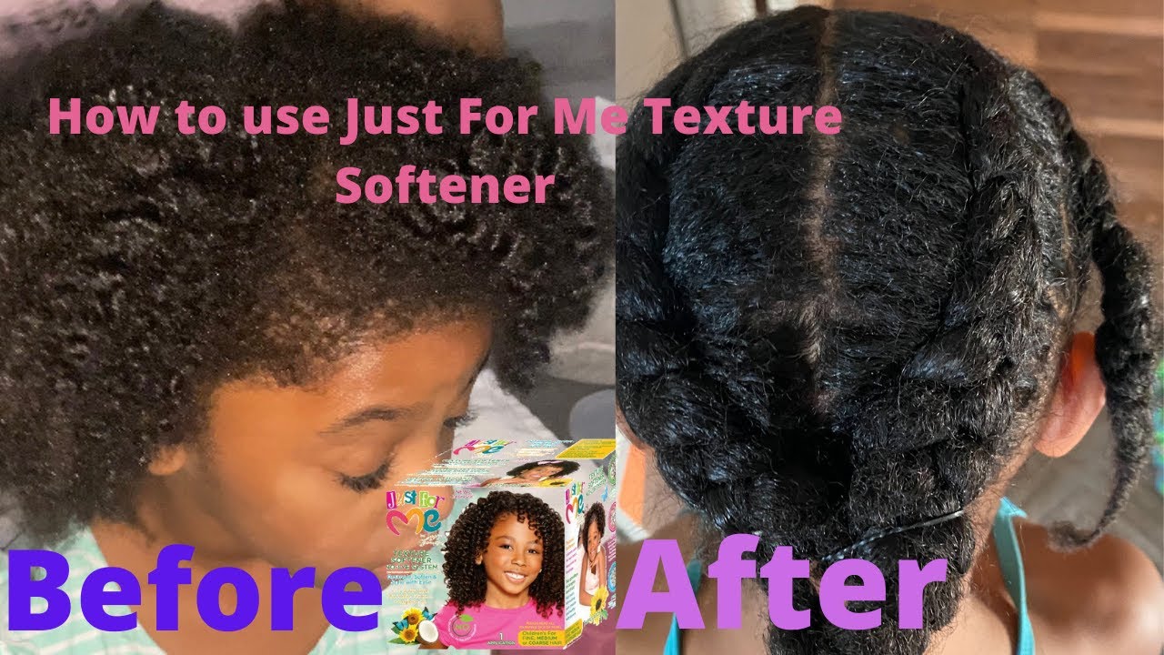How To Use Just For Me Texture Softener No-Lye System on Daughters Hair(Step by Step process)