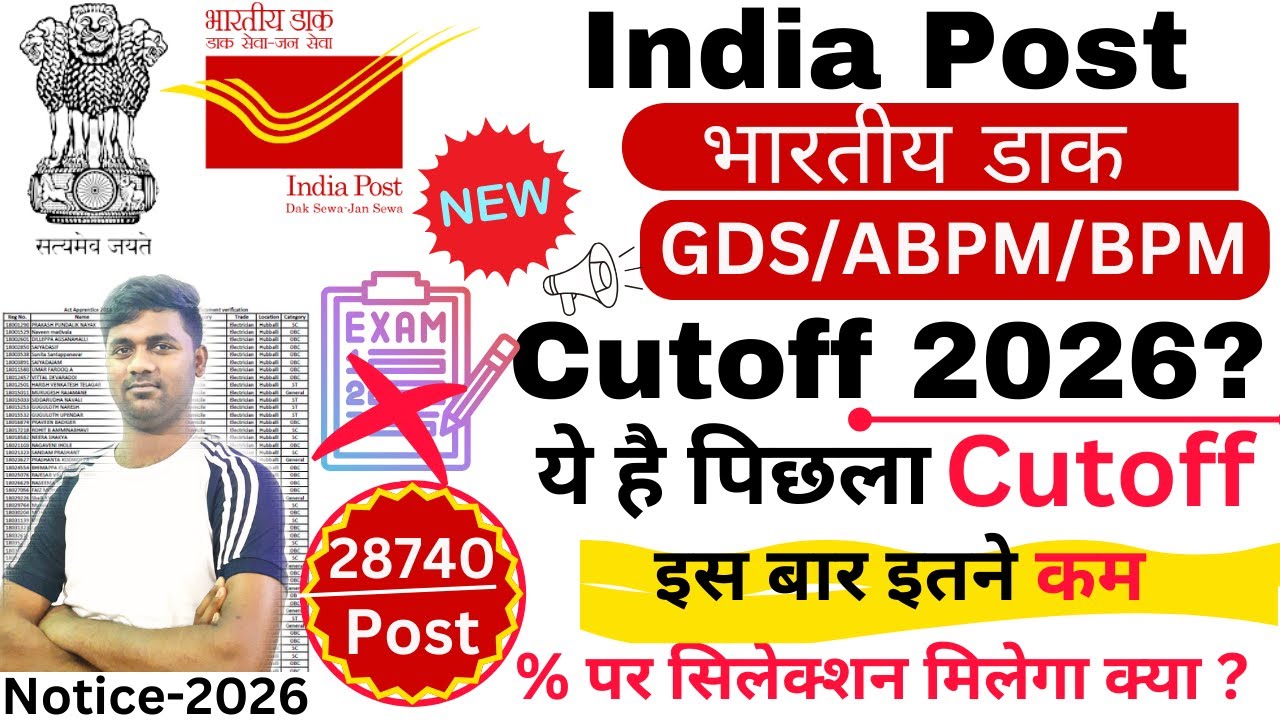India Post GDS Expected Cut Off 2026 | GDS Previous Year Cut Off 2025 | State Wise Merit List