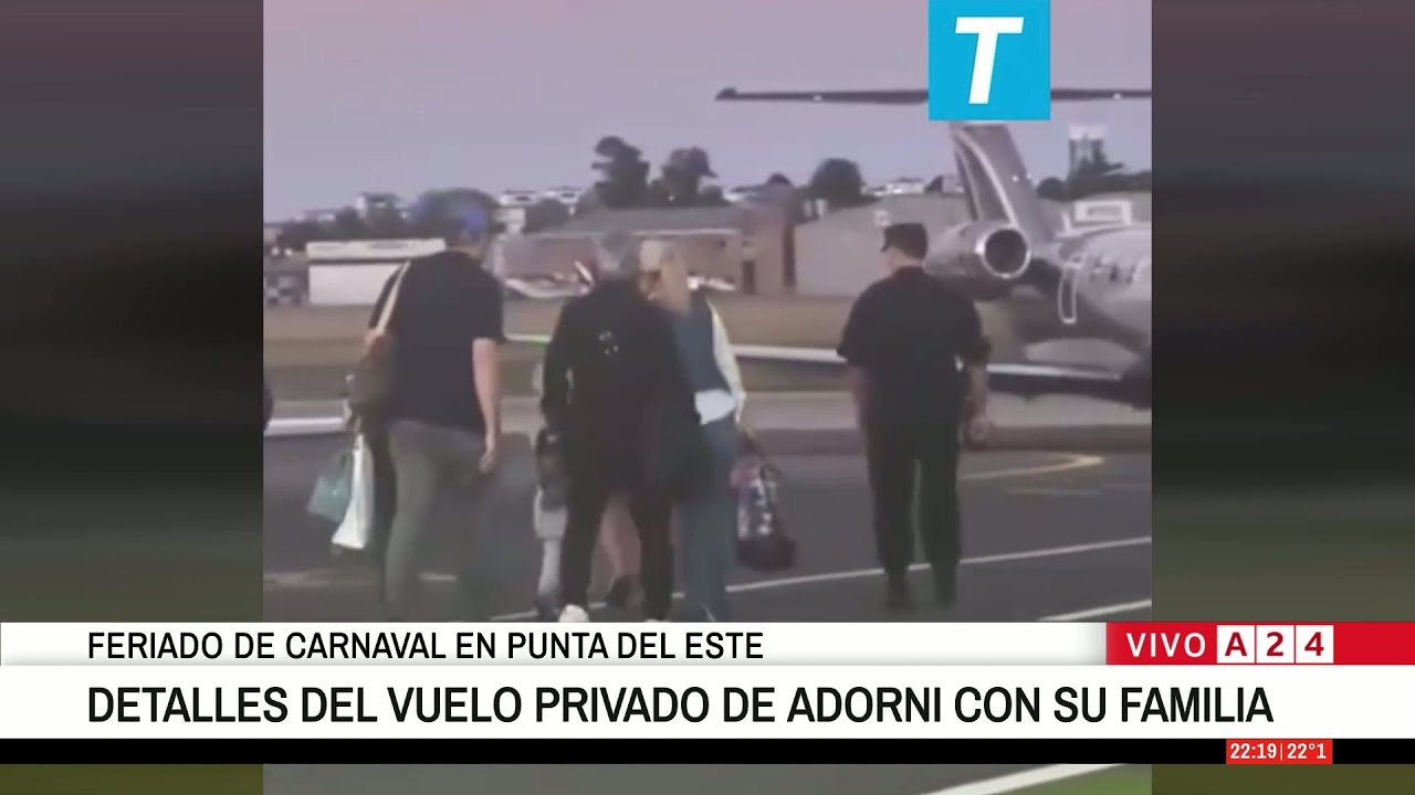 🔴 POLÉMICA CON OTRO VUELO PRIVADO DE ADORNI Y SU FAMILIA A PUNTA DEL ESTE