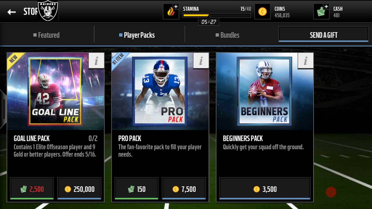 Madden Mobile GOAL LINE Pack Opening
