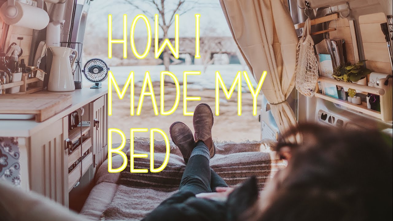 Vanlife: DIY Folding Bed in a Tiny Ford Connect