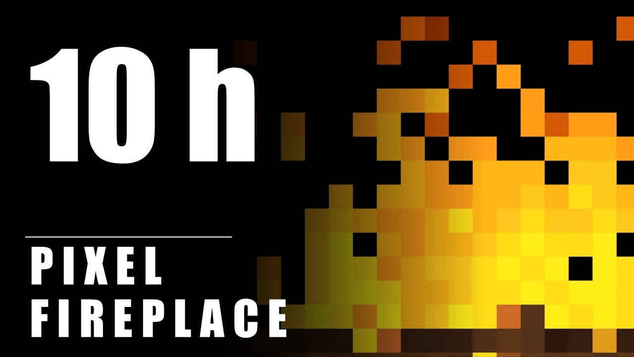 Pixel Lagerfeuer f&uuml;r Stunden (10h) - cozy PixelFireplace - no talking