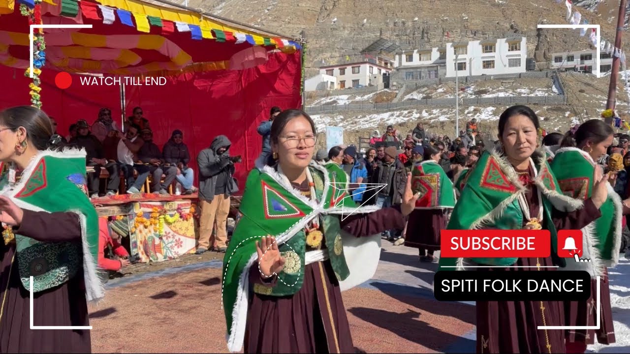 Spiti folk dance performed by kaza group. #spiticut || #icehockey
