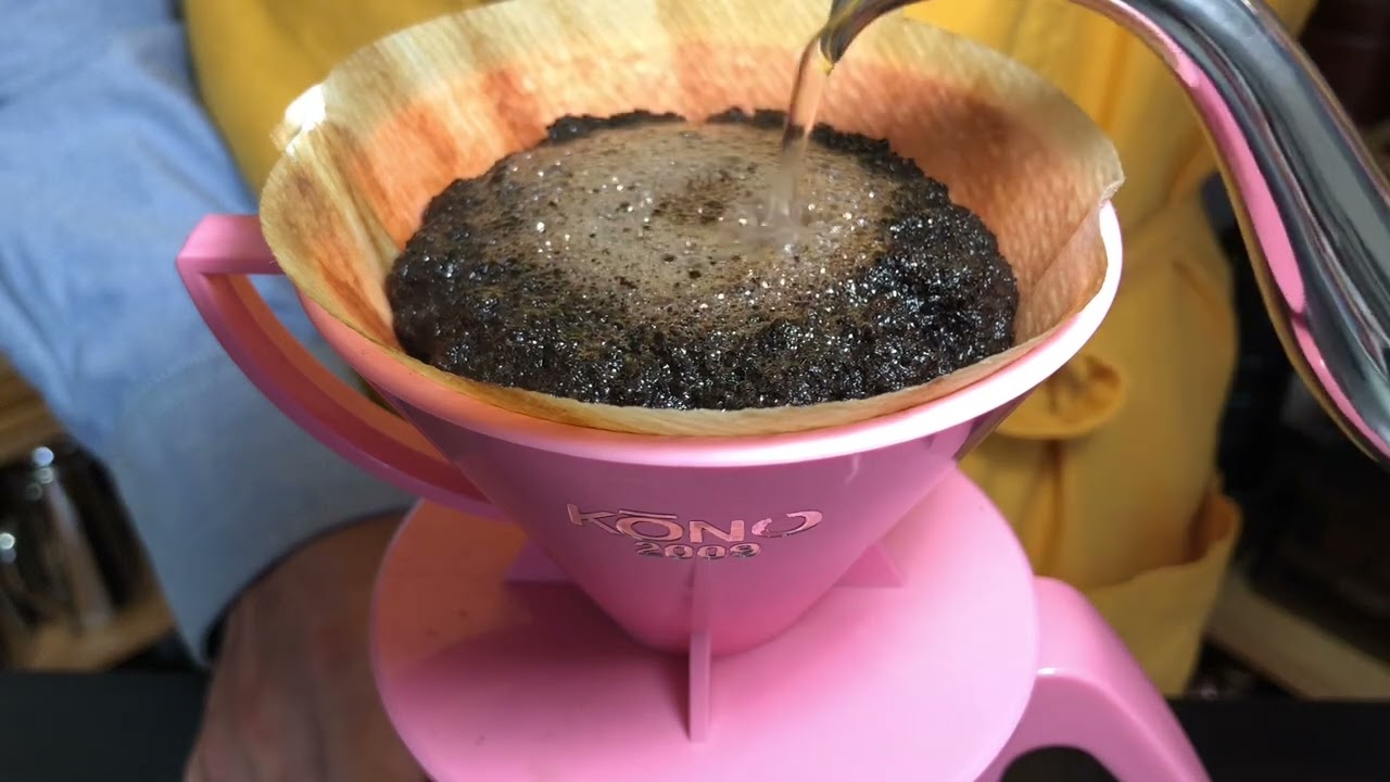 【KONOコーノ式ペーパードリップ】（点の記#116）▼点滴抽出▼円錐型KONO名門フィルターMD-21の淹れ方▼ユキワM-5コーノ特別仕様（広口）を使用しています