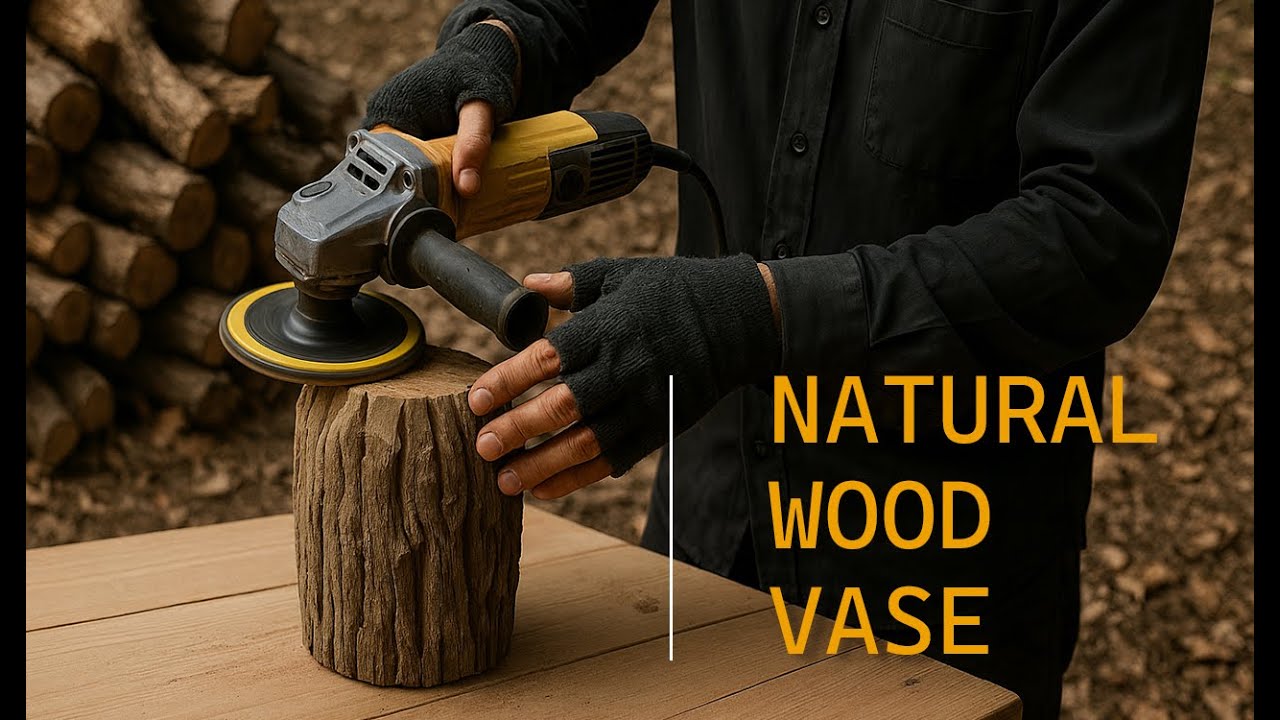 Handcrafted Vase from Aged Driftwood  Keeping Its Natural Beauty #DriftwoodVase