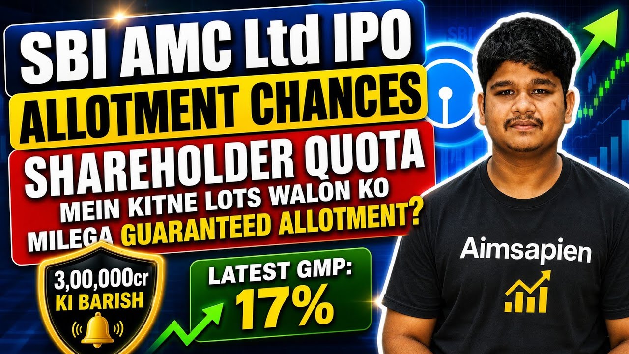 SBI AMC ltd IPO mai Shareholder Quota walon ko kab milega Sure allotment | Aimsapien 