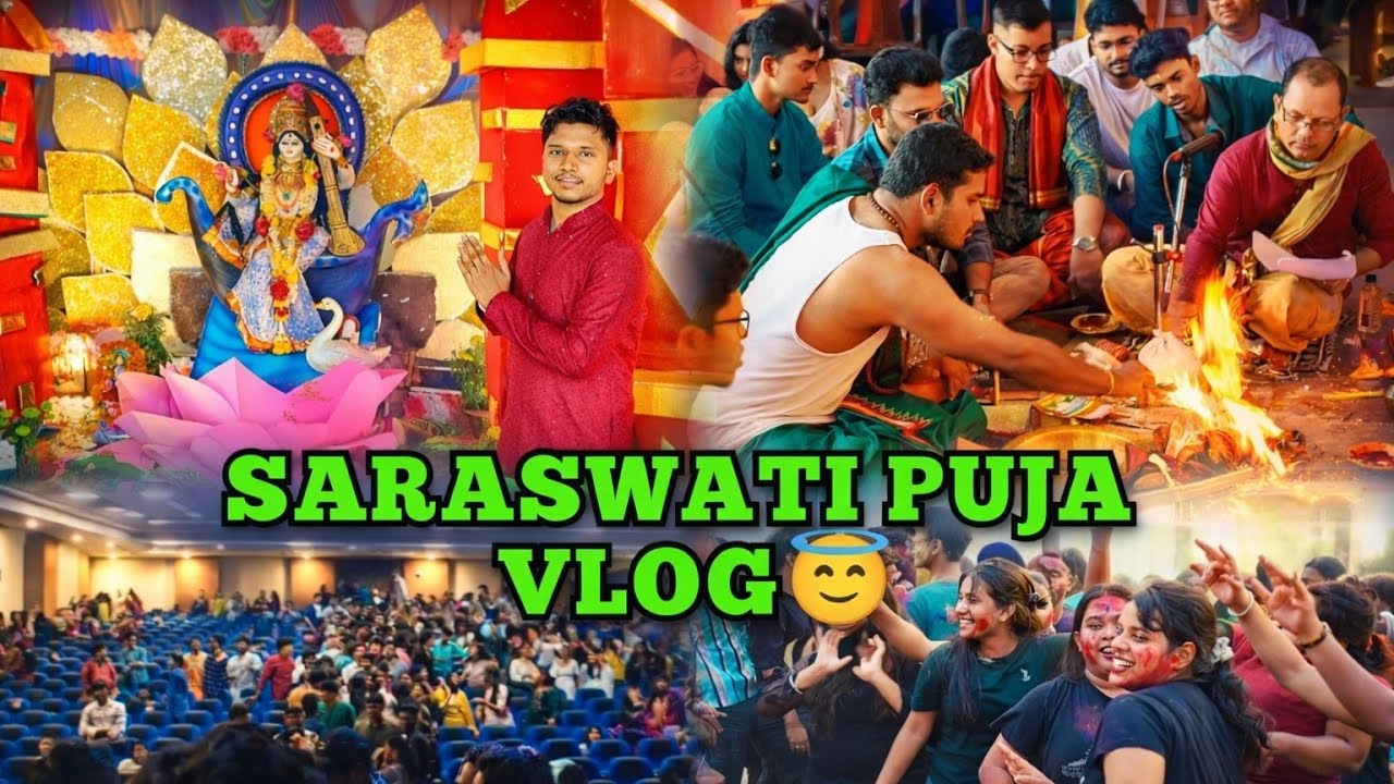 Saraswati Puja Vlog | SOA University Bhubaneswar | Dance,Visarjan | Campus 4 IAS | Campus tour