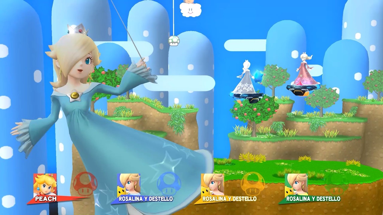 SSB Wii U - 3 Rosalinas Slow Screen KO's