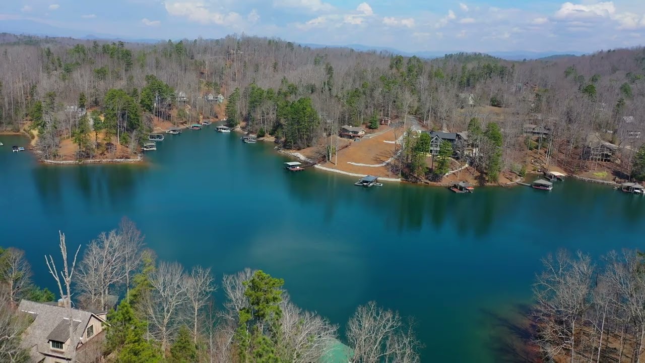 Walk Through w Aerial Lot 5 Royal Reserve Lake Keowee Waterfront Real Estate Dock in Place