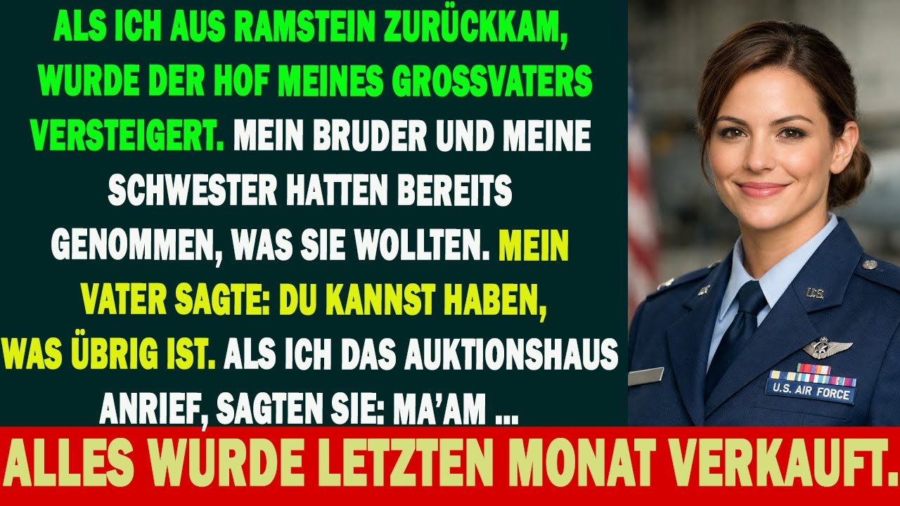 Sie verkauften Opas Farm, während ich in Ramstein war – ein Fehler, den sie nie vergaßen.