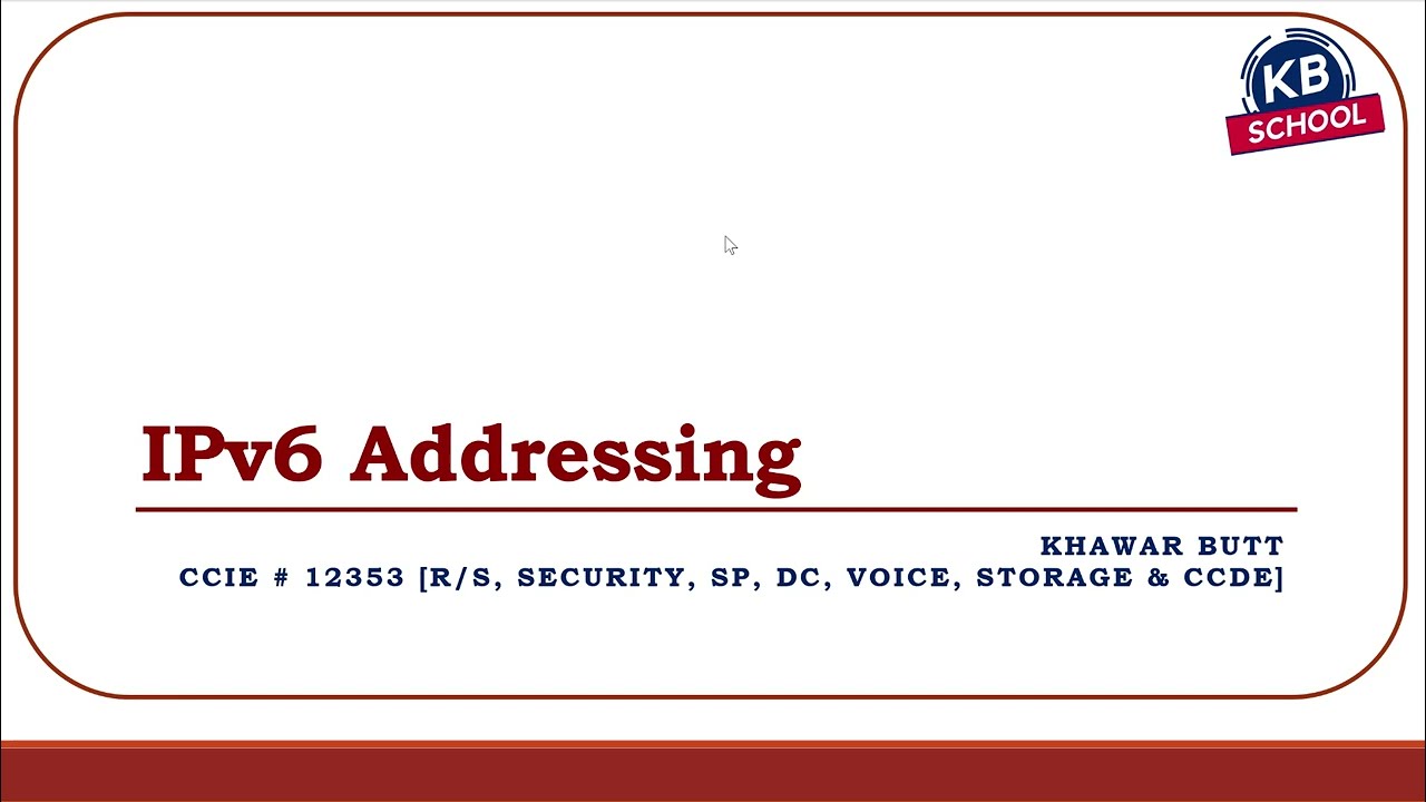Introduction to IPv6 Addressing