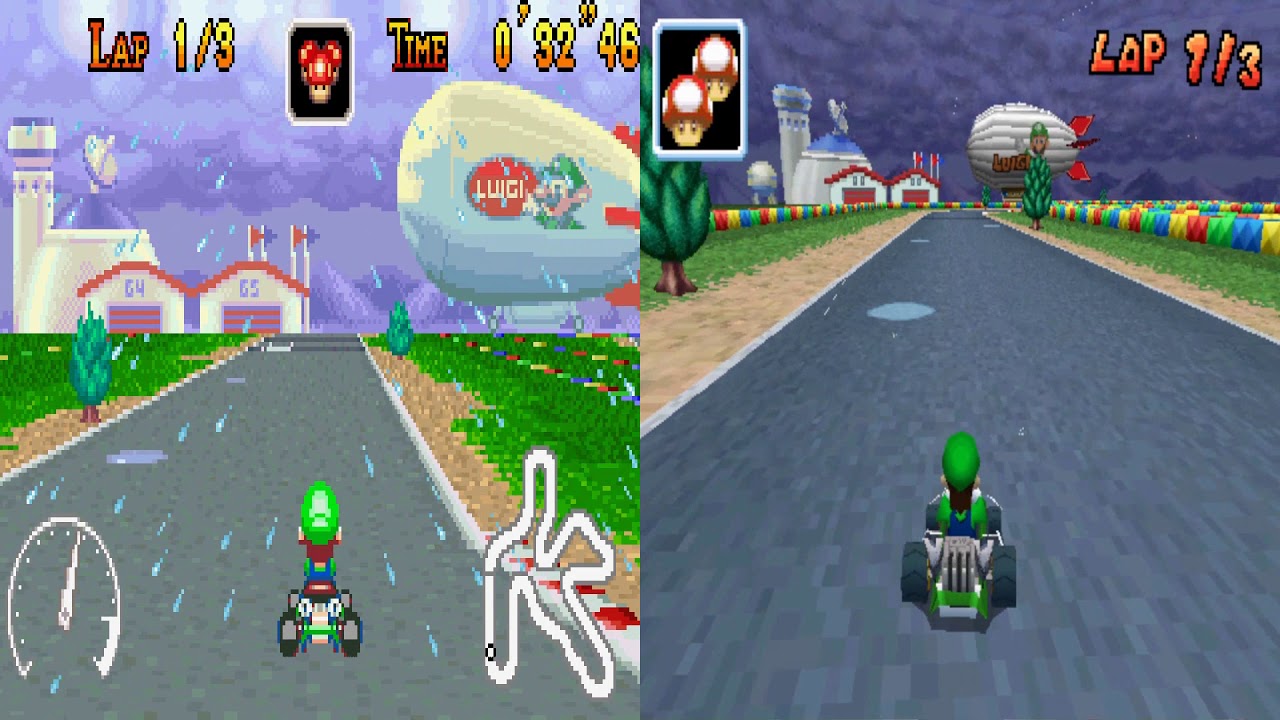 Mario Kart DS Retro Track Comparison