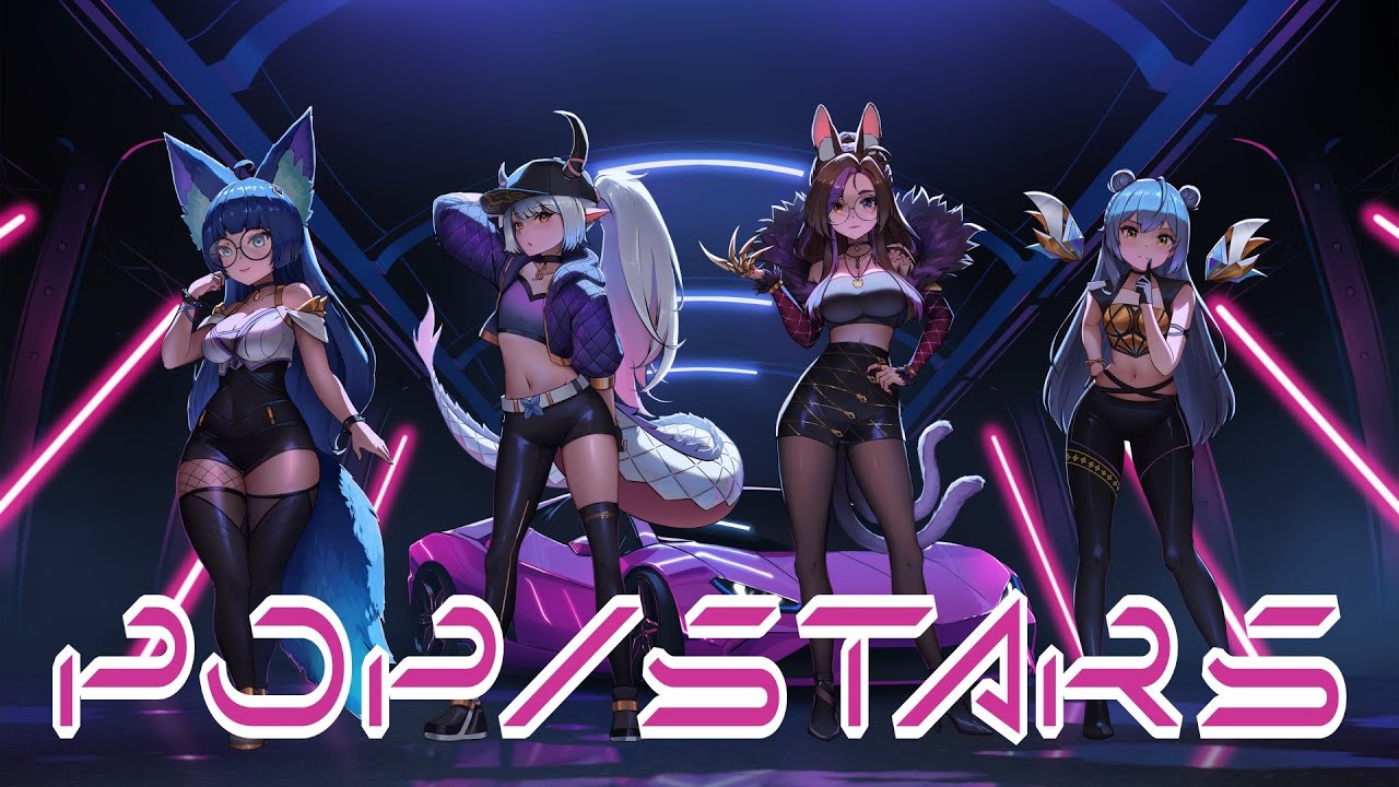 [COVER] K/DA - POP/STARS   [歌ってみた] ft. @hoishiaina @kirakuroto @myusagii