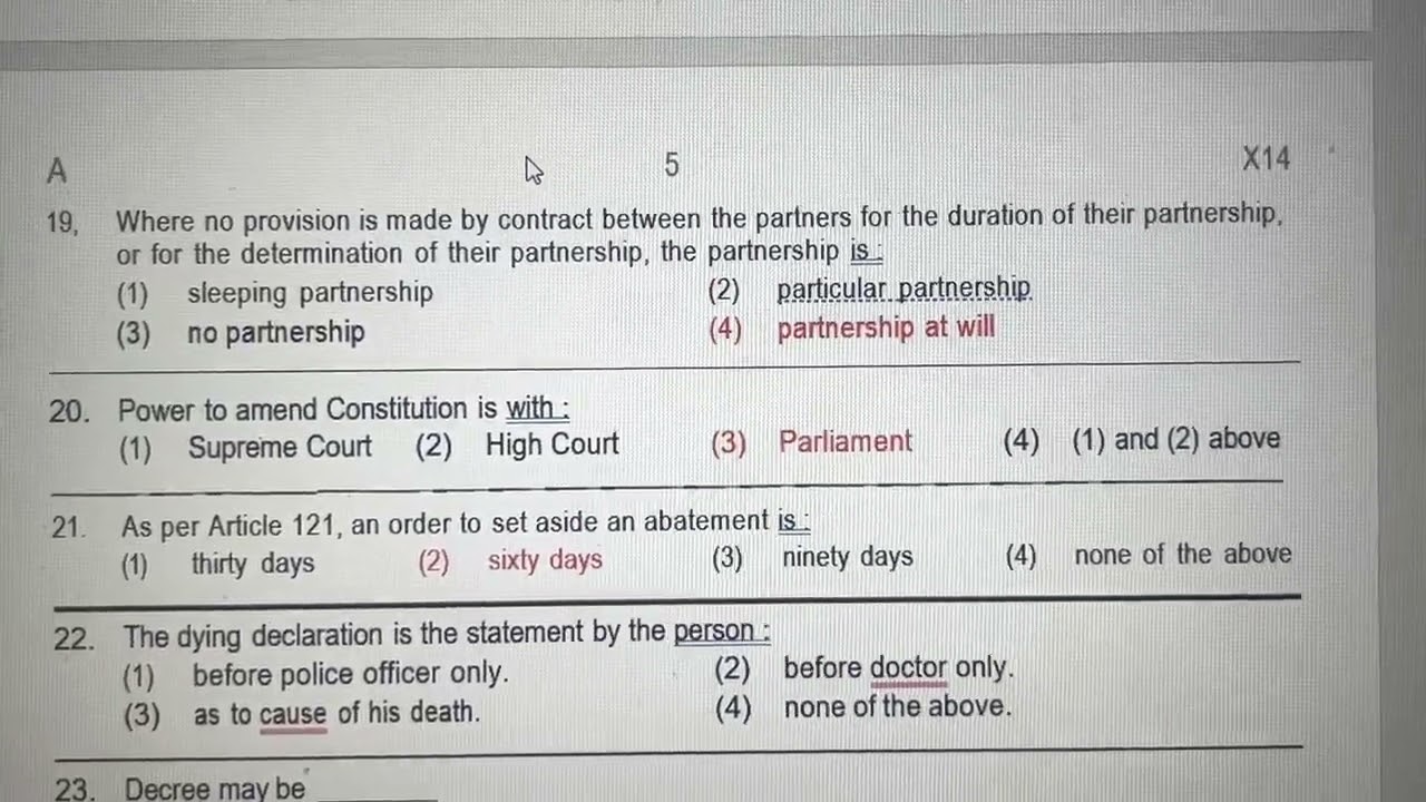 JMFC prelim question paper analysis 2021.