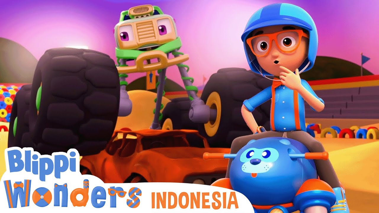 Truk Monster | Blippi Bahasa Indonesia - video anak-anak | Petualangan Blippi Wonders