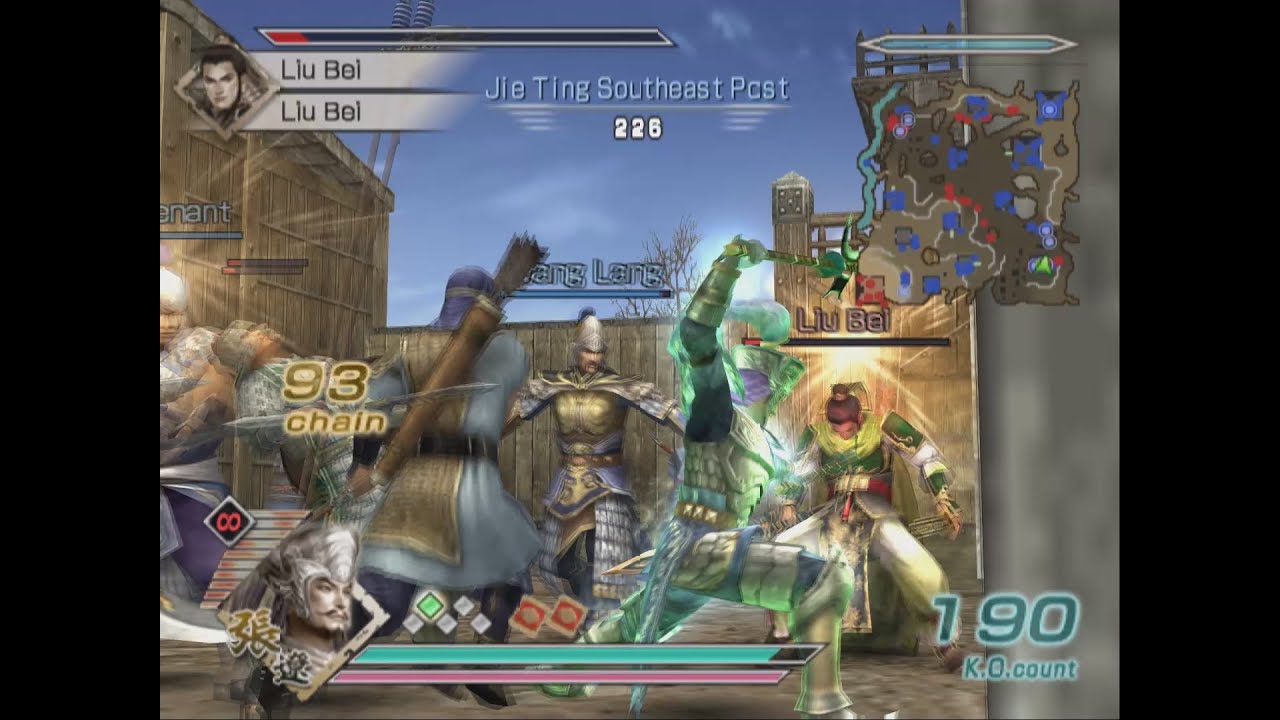 Dynasty Warriors 6 Special - Zhang Liao Free Mode - Chaos Difficulty - Battle of Jie Ting