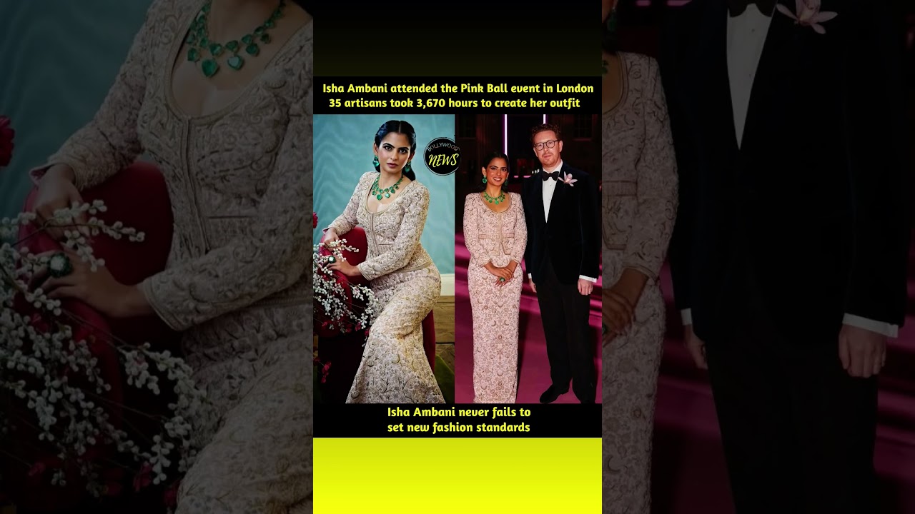 At the prestigious Pink Ball event in London (October 2025), Isha Ambani captured everyone’s