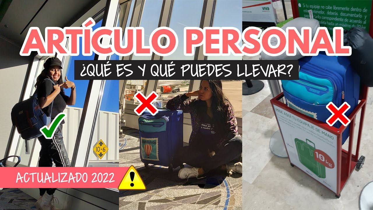 ¿Qué es el artículo personal para viajar en avión?