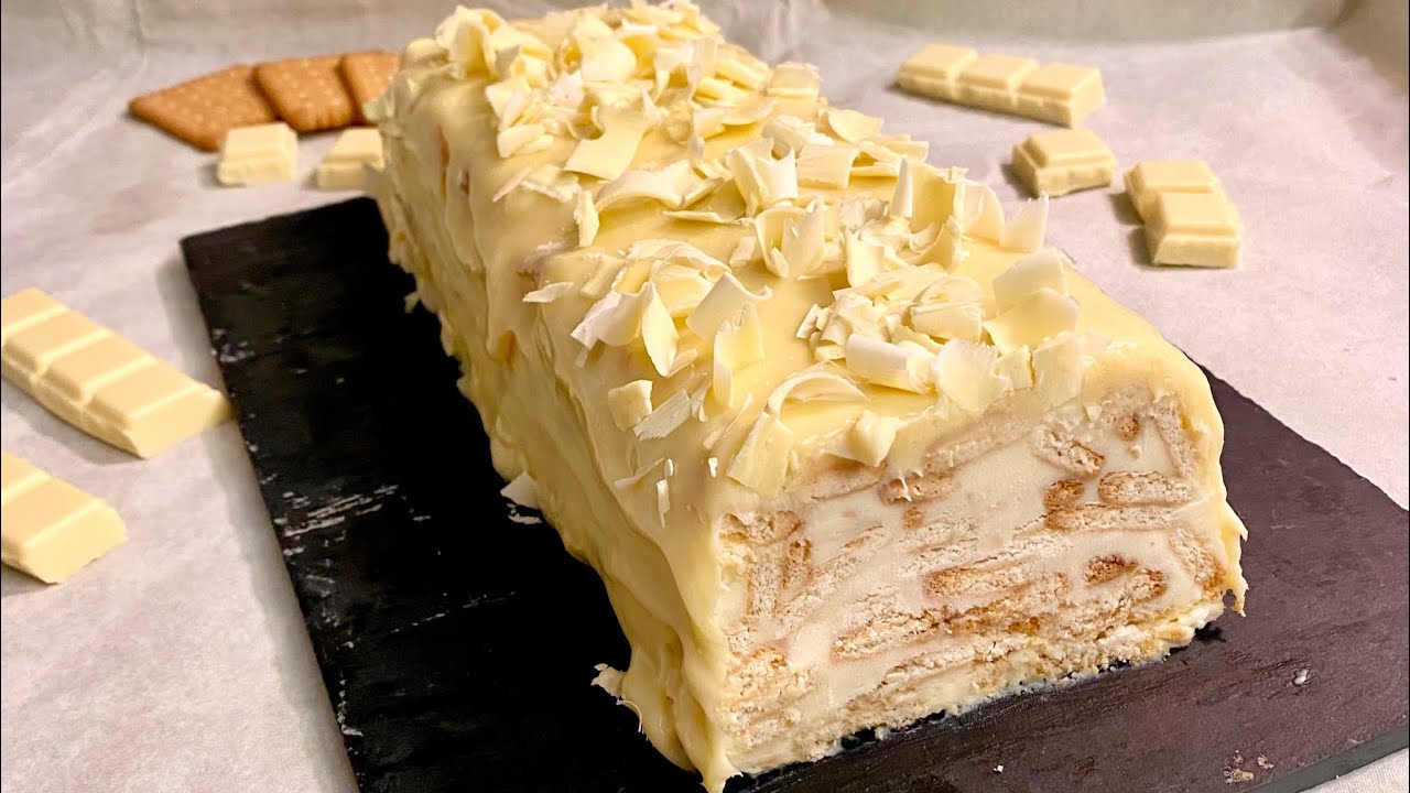سوكسيه بالشوكولا البيضا، ليزي كيك بالشوكولا البيضا ، طعم خيالي جربوه ما بتندمو lazy cake