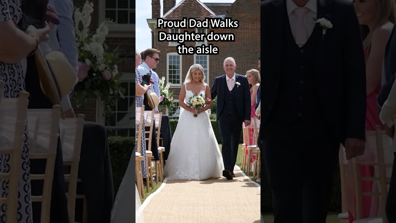 Proud Dad Walks Daughter Down The Aisle