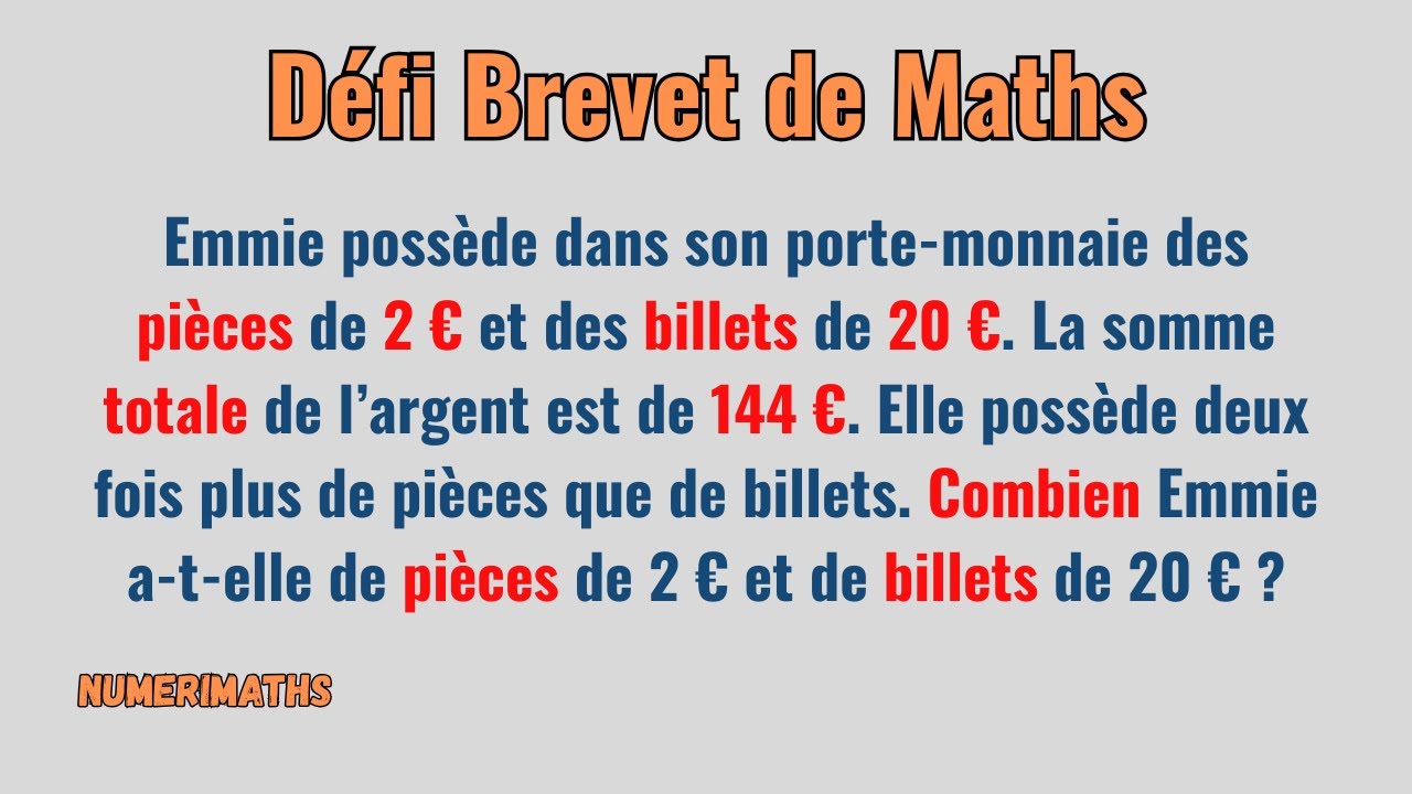 💰 144 € en pièces et billets : sauras-tu trouver la bonne combinaison ?